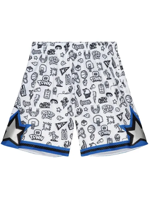 Mitchell & Ness "Orlando Magic 1994" Doodle basketball shorts White PFSW1267OMA94PPPPTWH