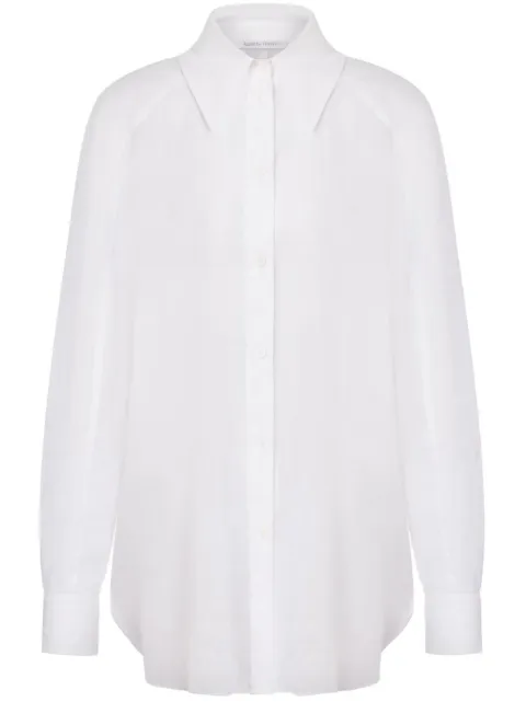Alberta Ferretti semi-sheer cotton shirt White AEF241M02270128
