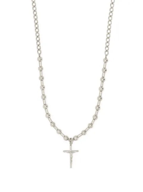 Dolce & Gabbana cross-pendant ball-chain necklace Silver WNQ1D2W1111