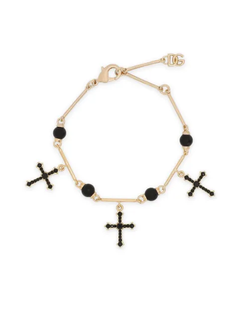 Dolce & Gabbana cross-pendant bracelet Gold WBQ2D4W1111