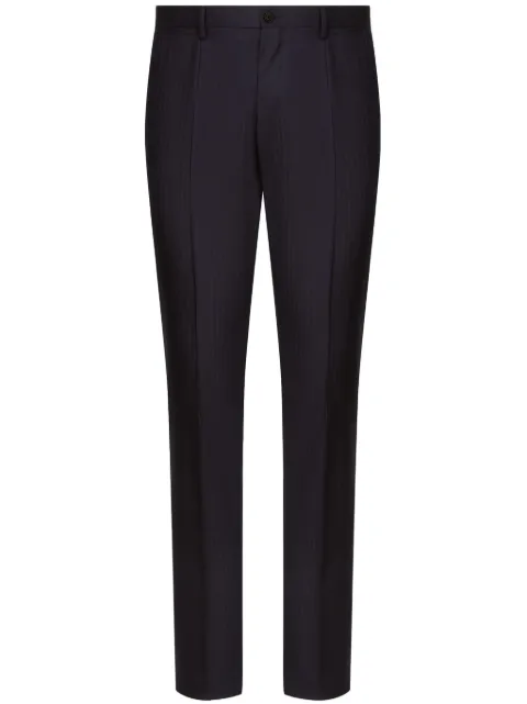 Dolce & Gabbana slim-cut striped trousers Blue GY7BMTFC2FI