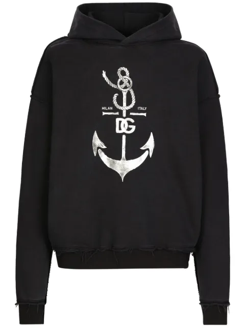 Dolce & Gabbana Marina print hoodie Black G9AUOTG7K5V