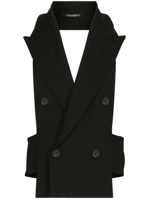 Dolce & Gabbana open-back waistcoat Black G711LTFU27K