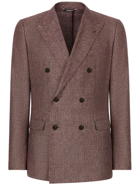 Dolce & Gabbana Taormina double-breasted blazer Red G2NW1TFU3RU