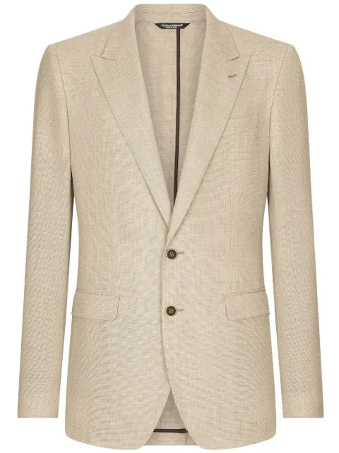 Dolce & Gabbana Taormina single-breasted blazer Neutrals G2NW0TFM2GU
