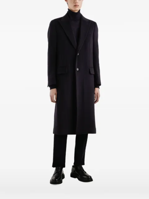 Dolce & Gabbana single-breasted cashmere coat Blue G042YZFU2D1