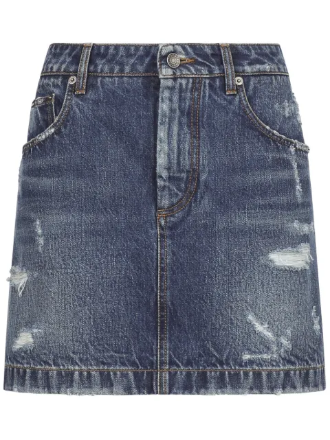 Dolce & Gabbana distressed-finish denim miniskirt Blue F4CPKDG8KR1