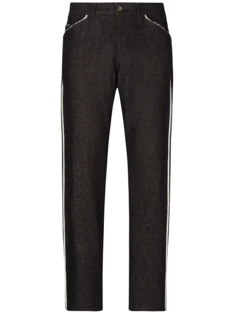Dolce & Gabbana piped straight-leg jeans Black GP04KDG8KF1S9001