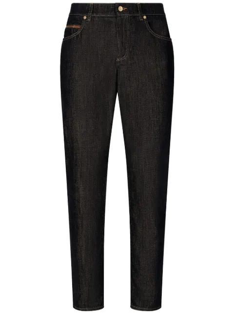 Dolce & Gabbana logo-plaque straight-leg jeans Blue GP01NDG8KE8S9001