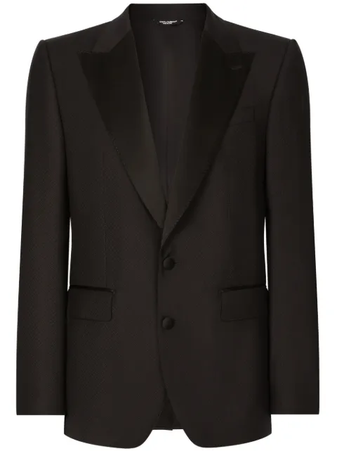 Dolce & Gabbana contrasting lapels two-piece suit Black GKUZMTFM2GR