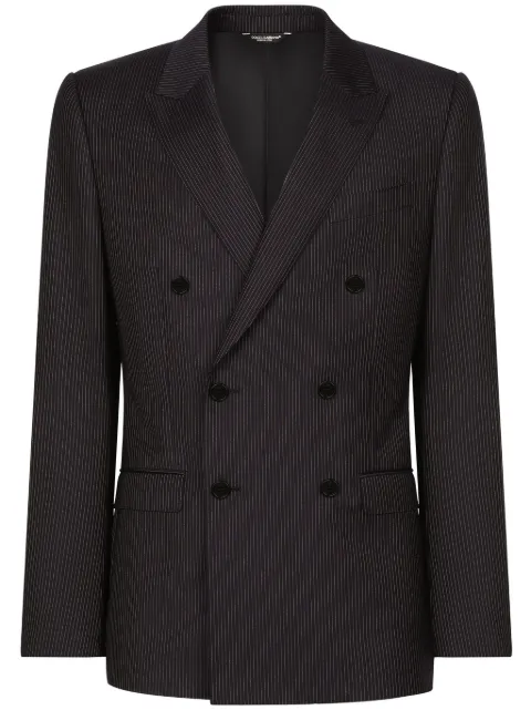 Dolce & Gabbana striped double-breasted two-piece suit Black GK7SMTFR20G