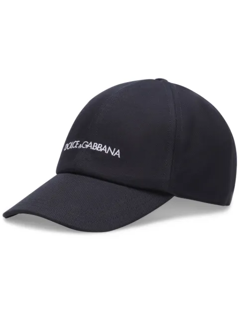 Dolce & Gabbana logo-embroidered cotton baseball cap Blue GH886ZGH207