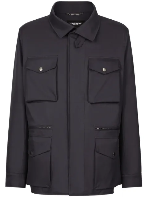 Dolce & Gabbana multi-pocket safari jacket Blue G9WN5TFUS0D