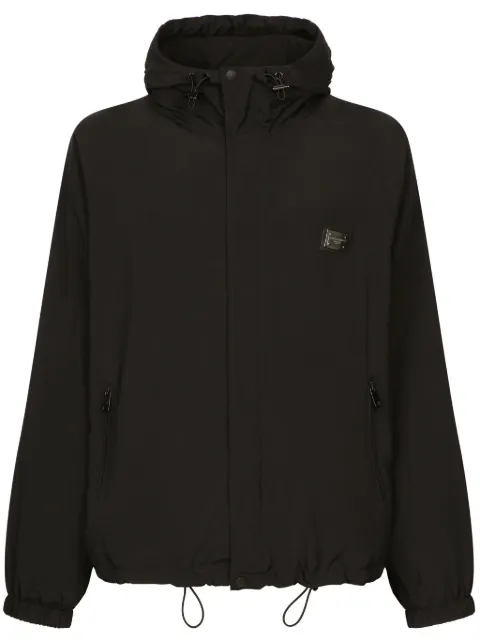 Dolce & Gabbana drawstring hooded jacket Black G9AVDTGH460