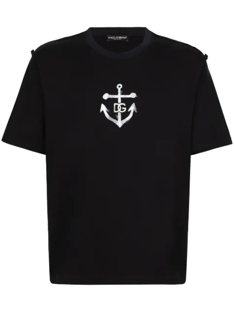 Dolce & Gabbana Marina-print cotton T-shirt Blue G8RI4TG7K5X