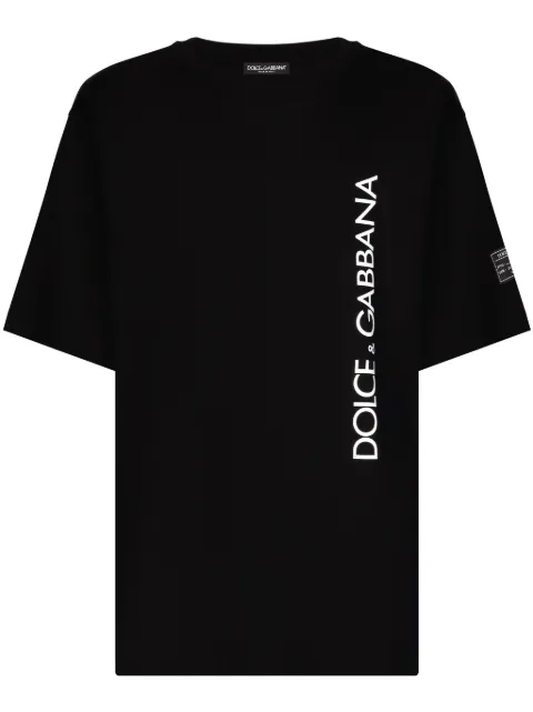 Dolce & Gabbana logo-print cotton T-shirt Black G8PN9TG7M1D