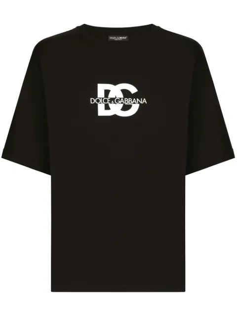 Dolce & Gabbana logo-print cotton T-shirt Black G8PN9TG7M1C