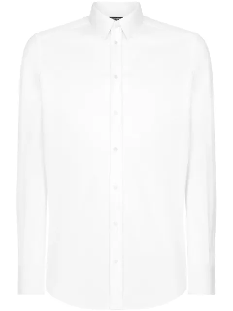 Dolce & Gabbana long-sleeve stretch-cotton shirt White G5EJ0TFRRD7