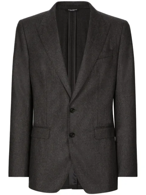 Dolce & Gabbana single-breasted virgin-wool blazer Grey G2TL2TFU21Q