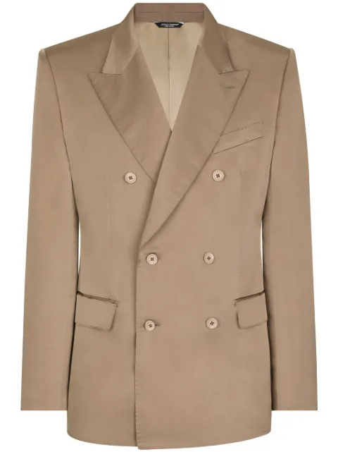 Dolce & Gabbana duchesse double-breasted blazer Brown G2QU4TFU1JL