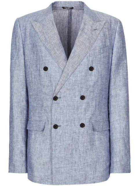 Dolce & Gabbana Taormina double-breasted blazer Blue G2NW1TFU4LB