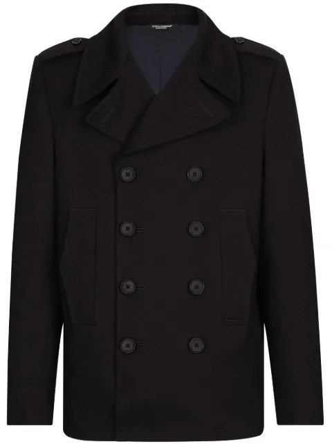Dolce & Gabbana cotton double-breasted blazer Black G041VTFU3HO