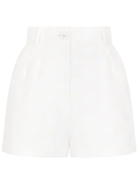 Dolce & Gabbana logo-jacquard high-waisted short Neutrals FTBVHTHJMOW