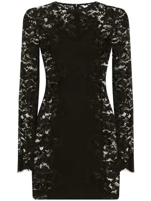 Dolce & Gabbana semi-sheer lace minidress Black F6CMFTHLMDA