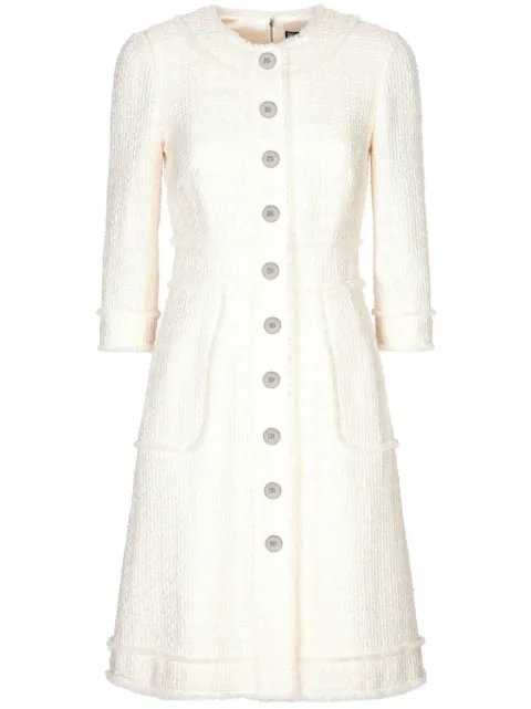 Dolce & Gabbana A-line tweed dress Neutrals F6ARXTGDCAW