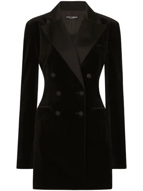 Dolce & Gabbana Turlington velvet blazer Black F29XTTFUWD6