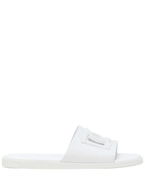 Dolce & Gabbana rubber beachwear slides White CS2215AN994