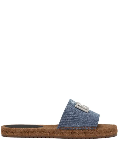 Dolce & Gabbana logo-plaque denim espadrilles Blue CE0124AS004