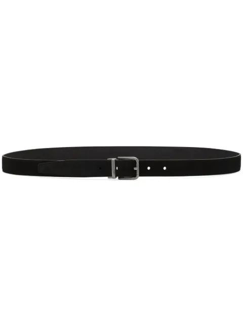 Dolce & Gabbana logo-engraved leather belt Black BC4337AT444