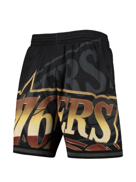 Mitchell & Ness BIG FACE 4.0 NBA Philadelphia 76ers shorts Black PSHR1259P76YYPPPBLCK