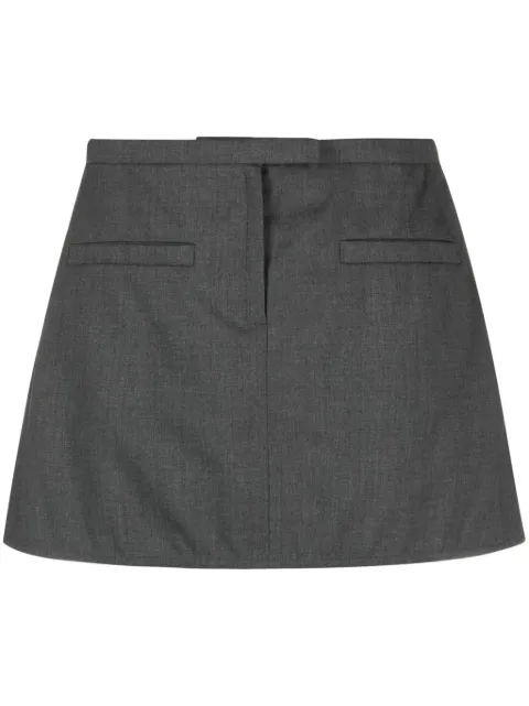 Courrèges logo-appliqué trapeze miniskirt Grey 323CJU116WO0073