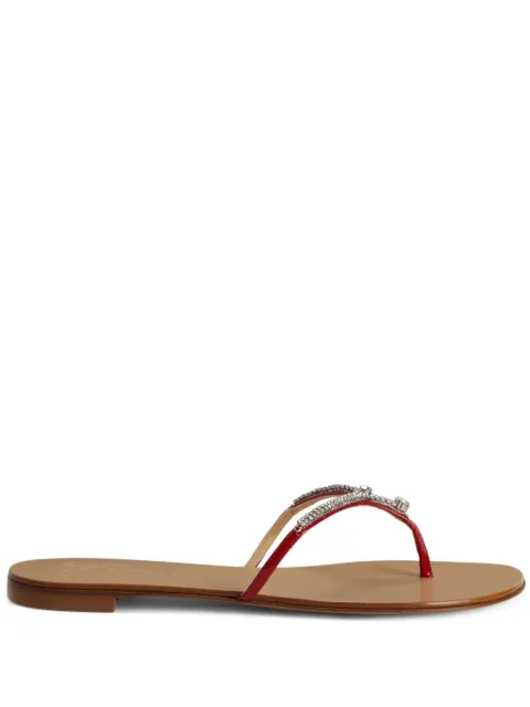 Giuseppe Zanotti Gentille pantent sandals Red E200126K02