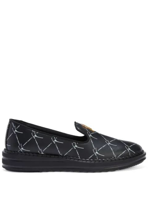 Giuseppe Zanotti Tim logo-lettering loafers Black I060040K33