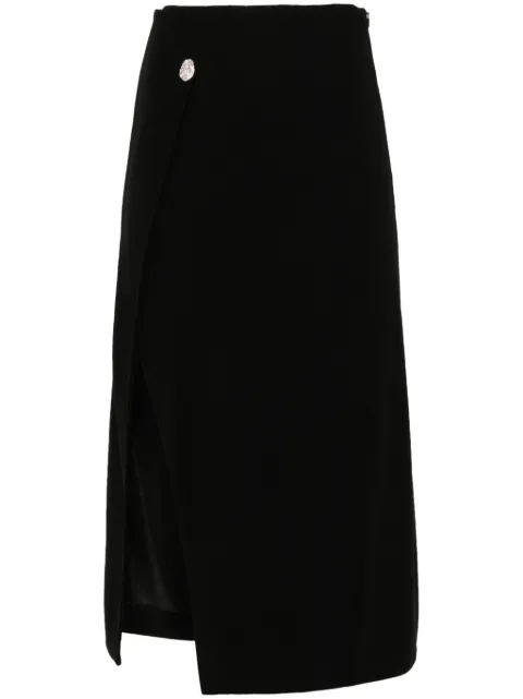 Barbara Bui button-embellished midi dress Black C1502BMC