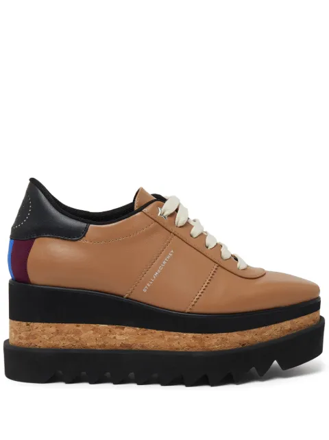 Stella McCartney 80mm Sneak-Elyse platform sneakers Brown 810363E00179