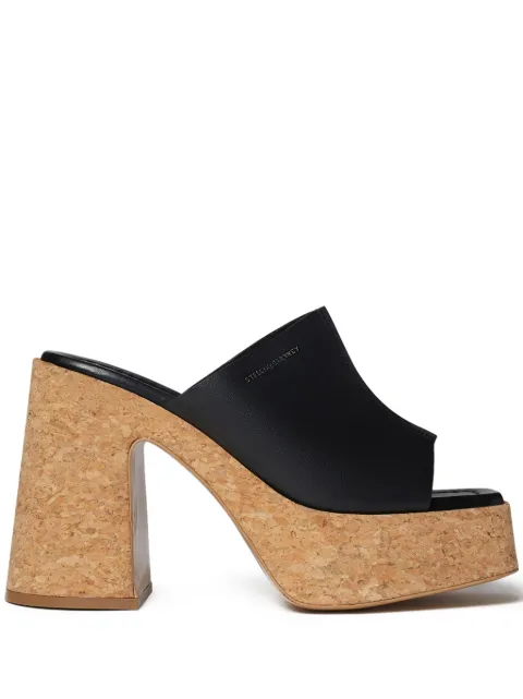 Stella McCartney 105mm Skyla cork-platform sandals Black 810359AP00P0