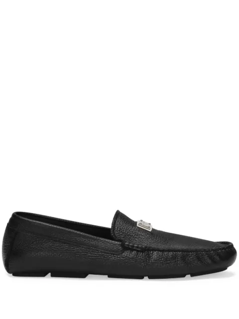 Dolce & Gabbana deerskin driver shoes Black A50596A8034