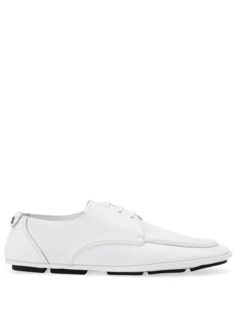 Dolce & Gabbana logo-plaque leather derby shoes White A10822A8034