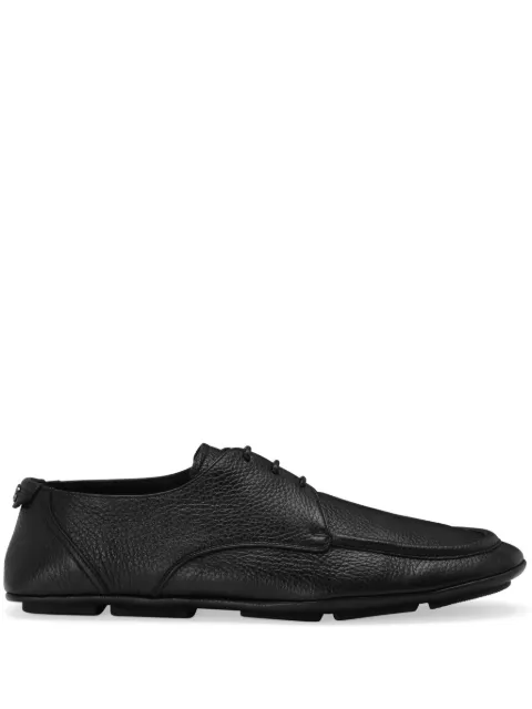Dolce & Gabbana logo-plaque leather derby shoes Black A10822A8034
