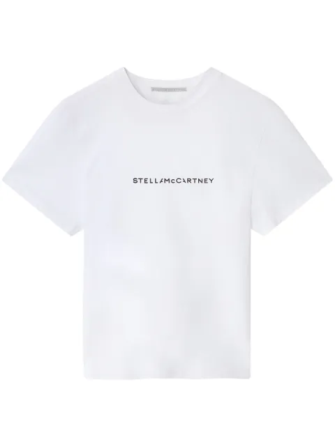 Stella McCartney logo oversized cotton T-shirt Neutrals 6J01583SPY48