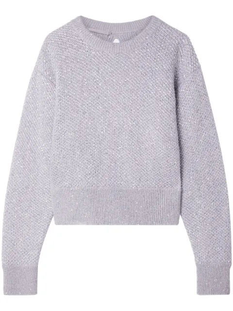 Stella McCartney sequin-embellished wool-blend jumper Grey 6K06043S2460