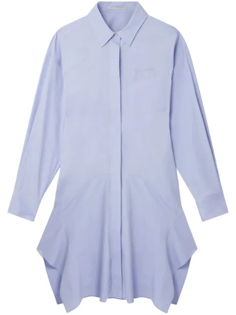 Stella McCartney banana-sleeve cotton shirt dress Blue 6A0337SMA90