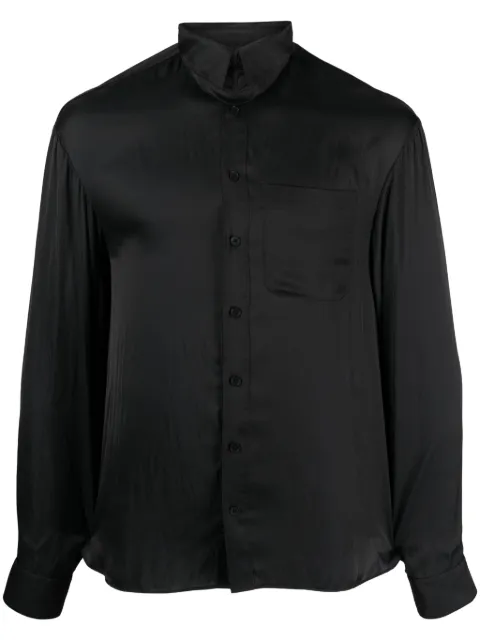 Zadig&Voltaire long-sleeved dropped-shoulder shirt Black WWSH00558
