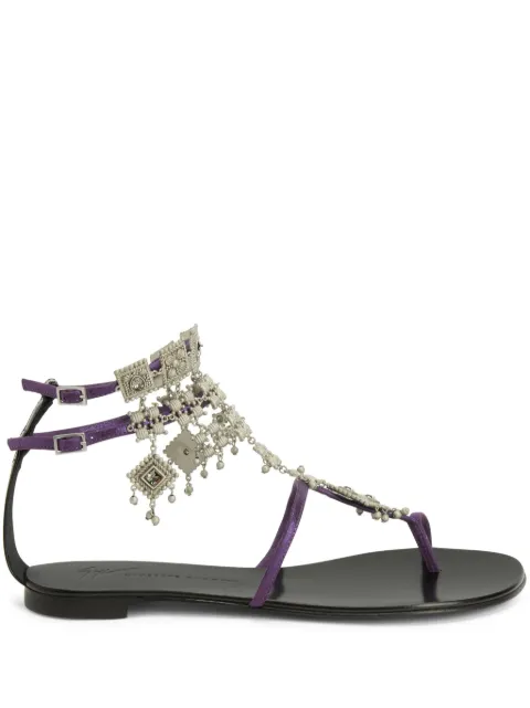 Giuseppe Zanotti Amira embellished suede sandals Purple E100045K04