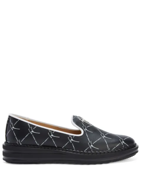 Giuseppe Zanotti Tim logo-lettering loafers Black I060040K31