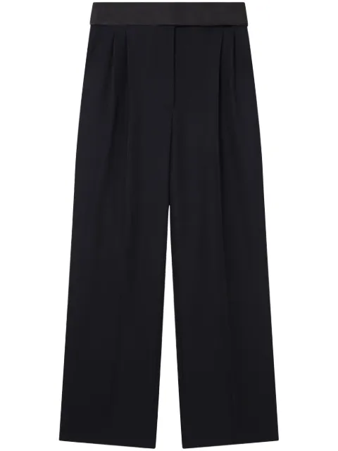 Stella McCartney wide-leg tuxedo wool trousers Black 6401543DU700